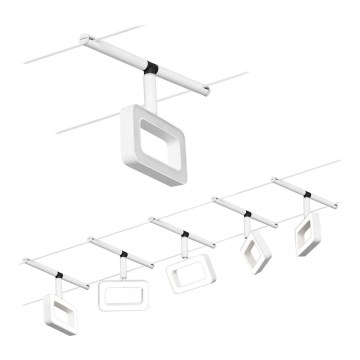 Paulmann 94483 - SET 5x LED/4,8W compleet kabelsysteem FRAME 230V wit