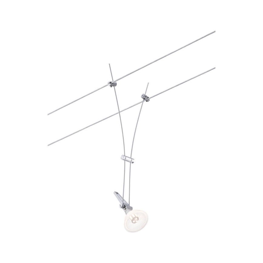 Paulmann 94487 - 1xGU5,3/50W Spotlamp voor het COMET kabelsysteem 230V mat chroom
