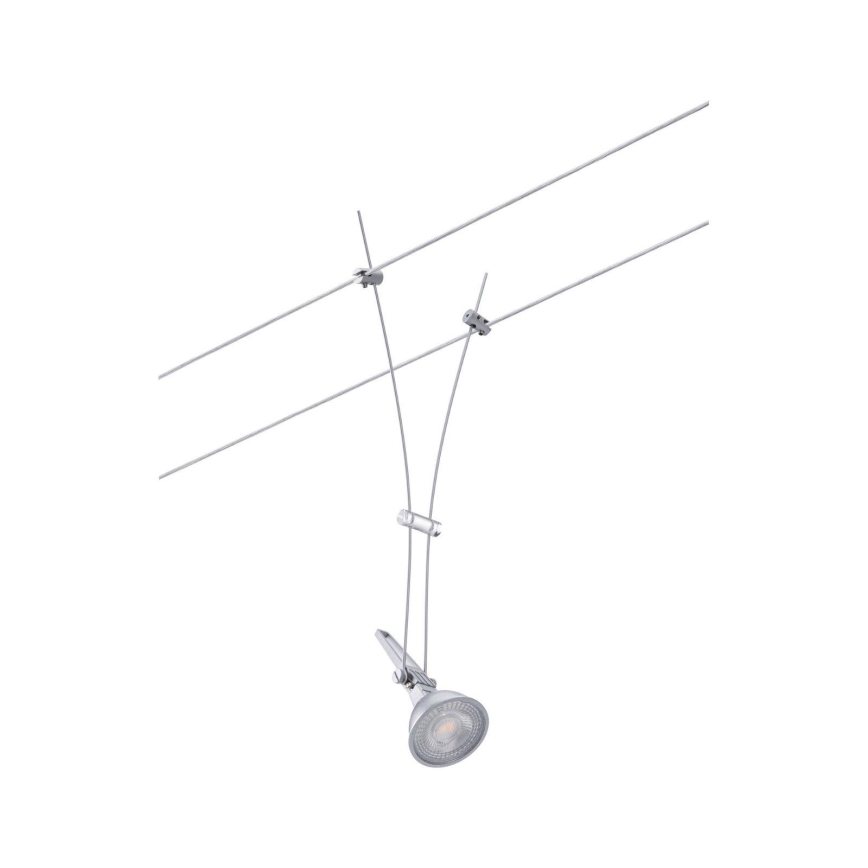 Paulmann 94487 - 1xGU5,3/50W Spotlamp voor het COMET kabelsysteem 230V mat chroom