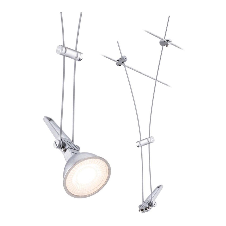 Paulmann 94487 - 1xGU5,3/50W Spotlamp voor het COMET kabelsysteem 230V mat chroom