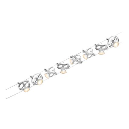 Paulmann 94490 - SET van 8x GU5,3/7,5W Spotlamp voor het CARDAN kabelsysteem 230V mat chroom