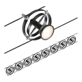Paulmann 94494 - SET van 8xGU5,3/7,5W Spotlamp voor het CARDAN kabelsysteem 230V zwart