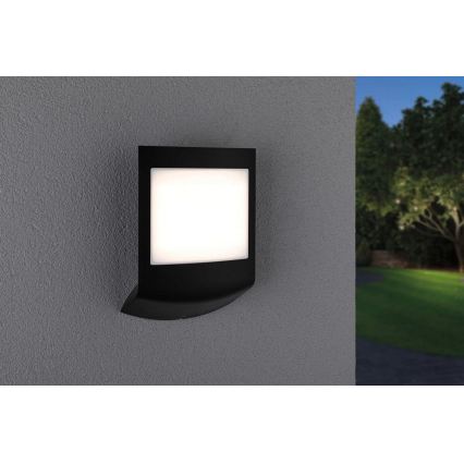 Paulmann 94513 - RGBW LED/8,2W IP44 Dimbaar buitenwandlamp met bewegings- en schemersensor PADEA 230V antraciet