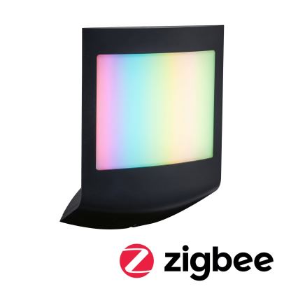 Paulmann 94513 - RGBW LED/8,2W IP44 Dimbaar buitenwandlamp met bewegings- en schemersensor PADEA 230V antraciet