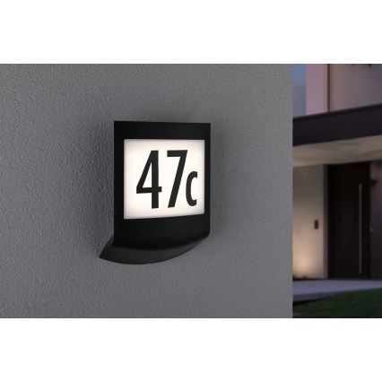 Paulmann 94513 - RGBW LED/8,2W IP44 dimbare huisnummerverlichting met bewegings- en schemersensor PADEA 230V antraciet