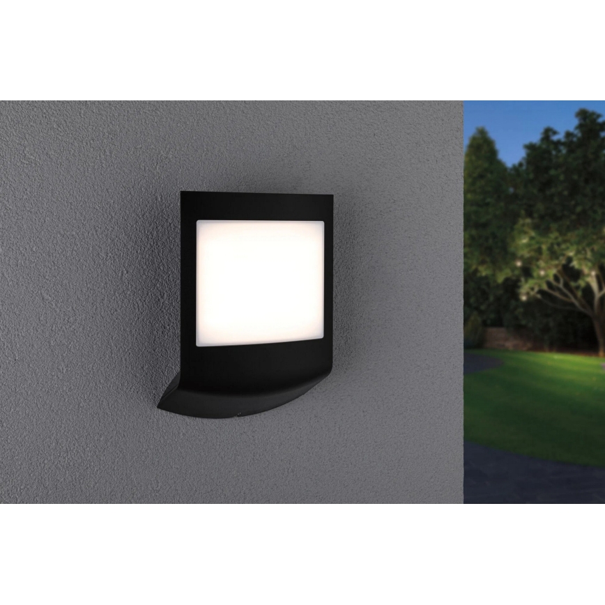 Paulmann 94513 - RGBW LED/8,2W IP44 dimbare huisnummerverlichting met bewegings- en schemersensor PADEA 230V antraciet