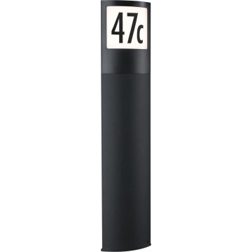Paulmann 94514 - LED/8,5W IP44 Dimbare huisnummerverlichting met bewegings- en schemersensor PADEA 230V antraciet