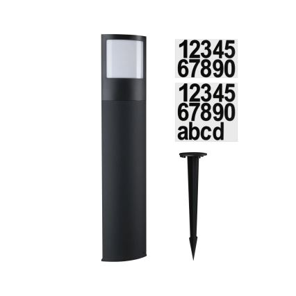 Paulmann 94514 - LED/8,5W IP44 Dimbare huisnummerverlichting met bewegings- en schemersensor PADEA 230V antraciet