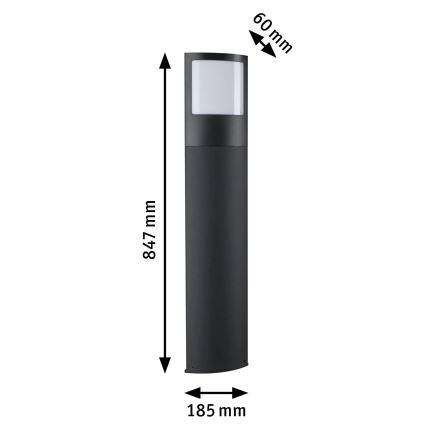 Paulmann 94515 - LED/8,5W IP44 Dimbare huisnummerlamp met bewegings- en schemersensor PADEA 230V antraciet