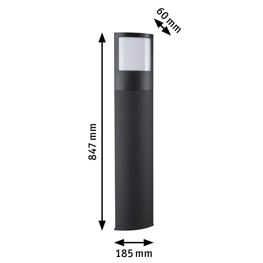 Paulmann 94515 - LED/8,5W IP44 Dimbare huisnummerlamp met bewegings- en schemersensor PADEA 230V antraciet