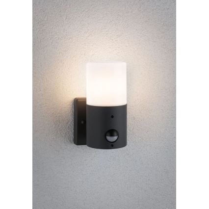 Paulmann 94648 - 1xE27/15W IP44 Wandlamp voor buiten met sensor TUBS 230V