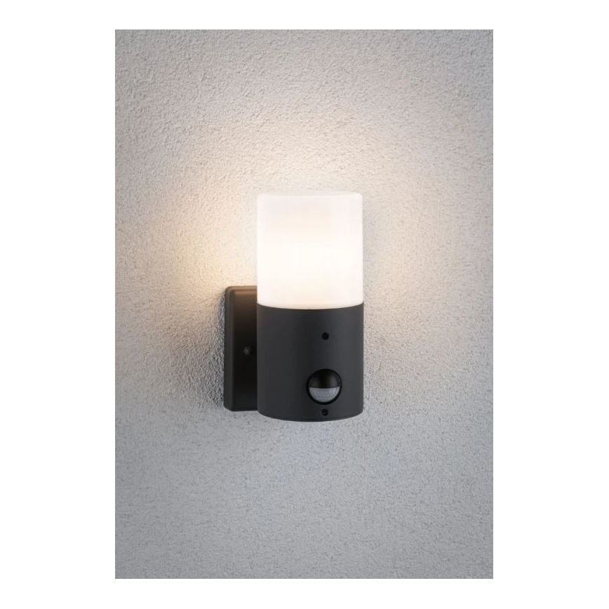 Paulmann 94648 - 1xE27/15W IP44 Wandlamp voor buiten met sensor TUBS 230V