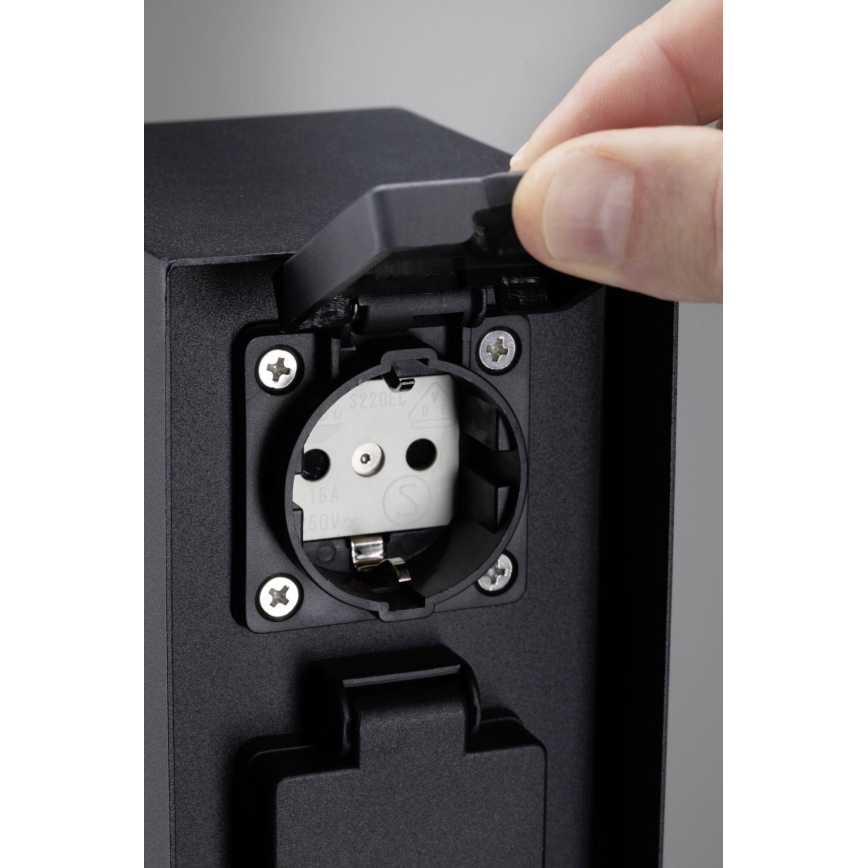 Paulmann 94657 - Buitenstopcontact zuil RIO 2Z SCHUKO 230V IP44