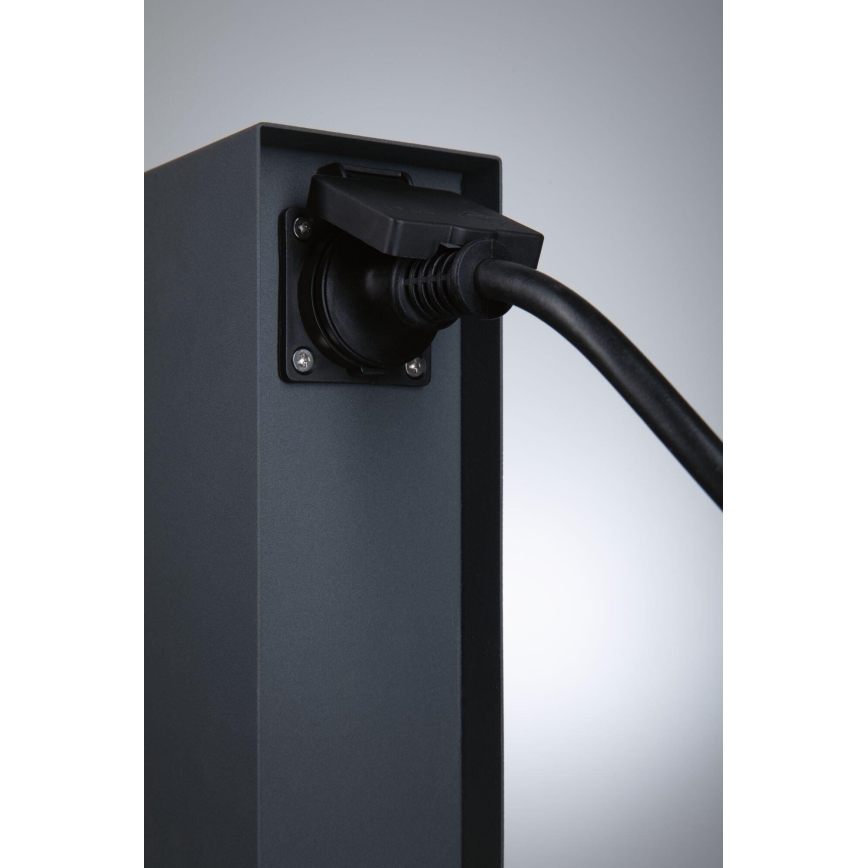 Paulmann 94700 - Buitenstopcontact zuil RIO 2Z SCHUKO 230V IP44