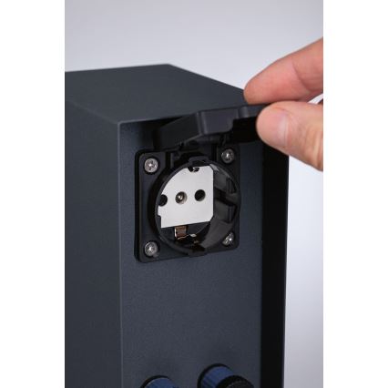 Paulmann 94700 - Buitenstopcontact zuil RIO 2Z SCHUKO 230V IP44