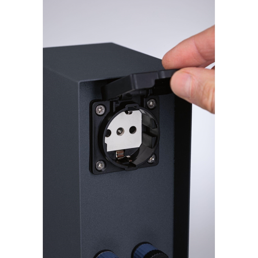 Paulmann 94700 - Buitenstopcontact zuil RIO 2Z SCHUKO 230V IP44
