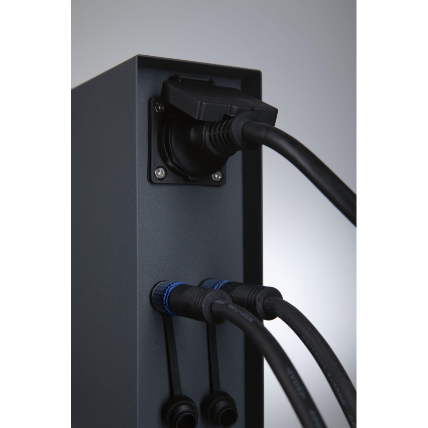 Paulmann 94700 - Buitenstopcontact zuil RIO 2Z SCHUKO 230V IP44
