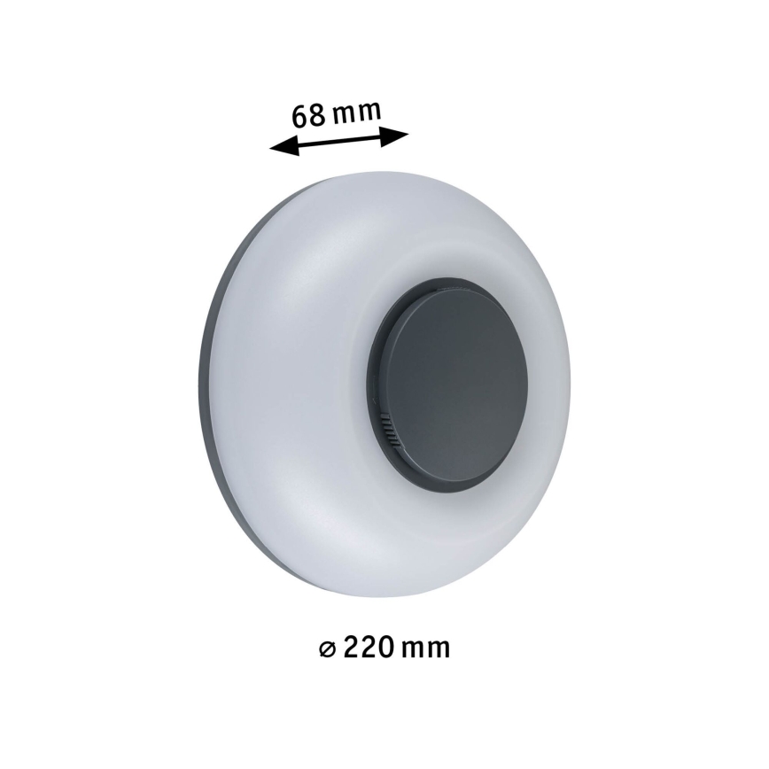 Paulmann 94955 - LED/20,5W IP65 Dimbare buitenmuurlamp AUREVA 230V 2200/3000/4000K antraciet