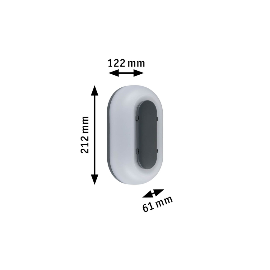 Paulmann 94957 - LED/18,5W IP65 Dimbaar buitenwandarmatuur ELUNOR 230V 2200/3000/4000K antraciet