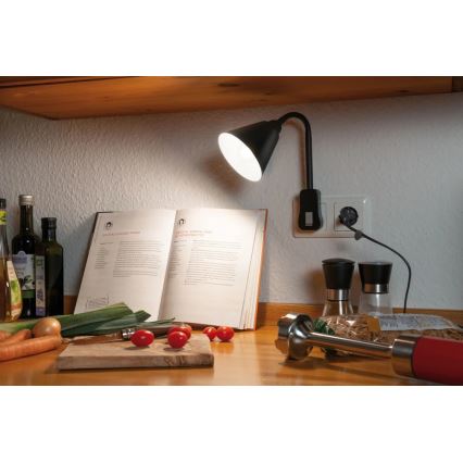 Paulmann 95427 - 1xE14/20W Flexibele wandlamp JUNUS Voor een stopcontact 230V