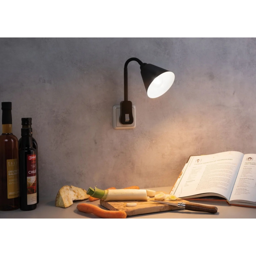 Paulmann 95427 - 1xE14/20W Flexibele wandlamp JUNUS Voor een stopcontact 230V