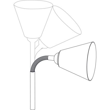 Paulmann 95427 - 1xE14/20W Flexibele wandlamp JUNUS Voor een stopcontact 230V