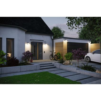 Paulmann 95747 - LED/2,3W IP44 zonne-wandlamp met sensor CALYNE 3,7/230V 4000 mAh zwart