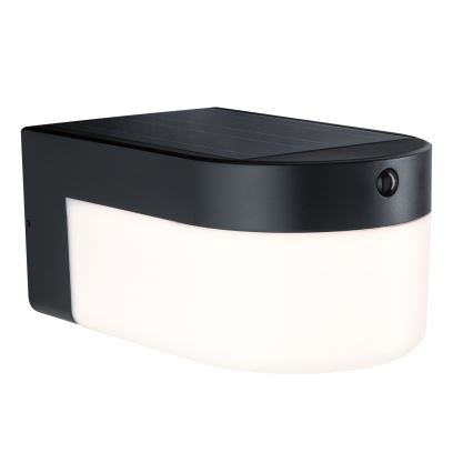 Paulmann 95747 - LED/2,3W IP44 zonne-wandlamp met sensor CALYNE 3,7/230V 4000 mAh zwart