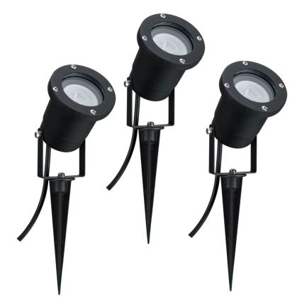 Paulmann 98897 - SET 3xLED GU10/3.5W IP65 Buitenlamp 230V