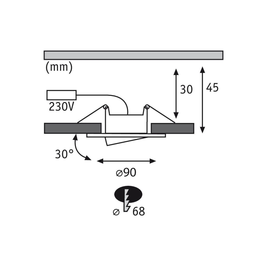 Paulmann 99933 - SET van 3x LED/5,2W IP65 Dimbare inbouwspots voor badkamer 230V