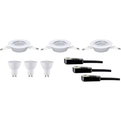 Paulmann - Nice Price 3957 - SET 3xLED-GU10/3W Inbouwverlichting 230V