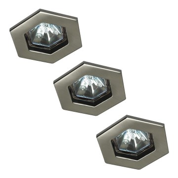 Paulmann - Nice Price 99593 - SET 3x Inbouwlamp HEXA 3xGU5,3/20W