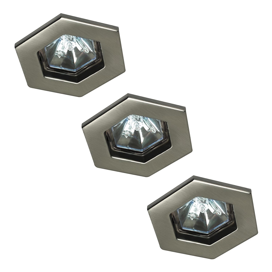 Paulmann - Nice Price 99593 - SET 3x Inbouwlamp HEXA 3xGU5,3/20W