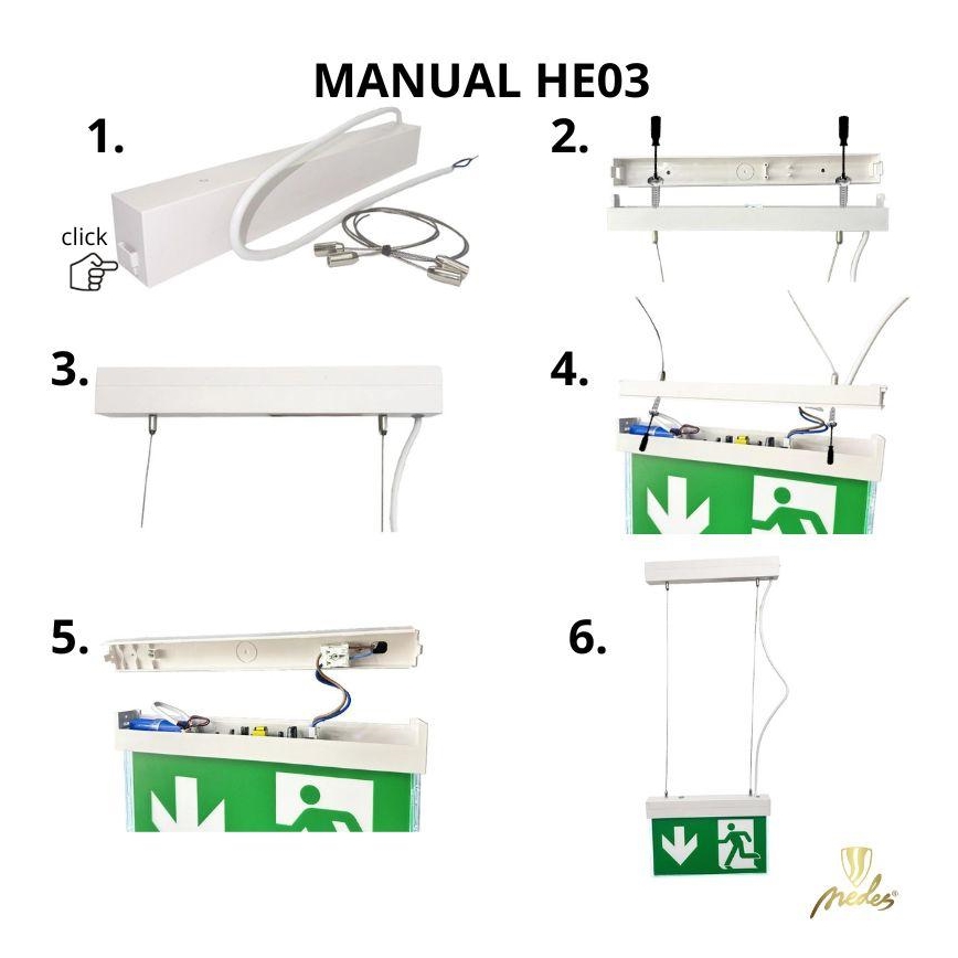 Pendelaccessoires voor noodverlichting