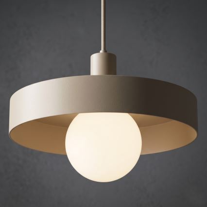 Pendellamp aan kabel CANAN 1xE27/15W/230V Ø 40 cm beige