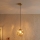 Pendellamp aan kabel CRISTAL 1xE14/15W/230V messing/rookbeige