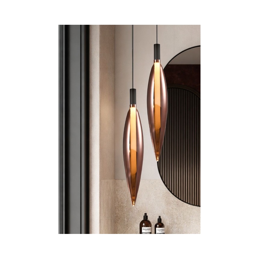 Pendellamp aan kabel NORDIC 1xG9/5W/230V zwart/koper