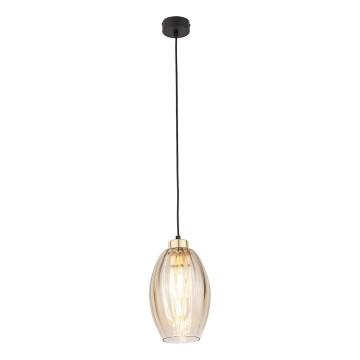 Pendellamp aan kabel SEBO 1xE27/15W/230V zwart/rookbeige