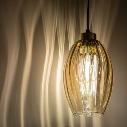 Pendellamp aan kabel SEBO 1xE27/15W/230V zwart/rookbeige