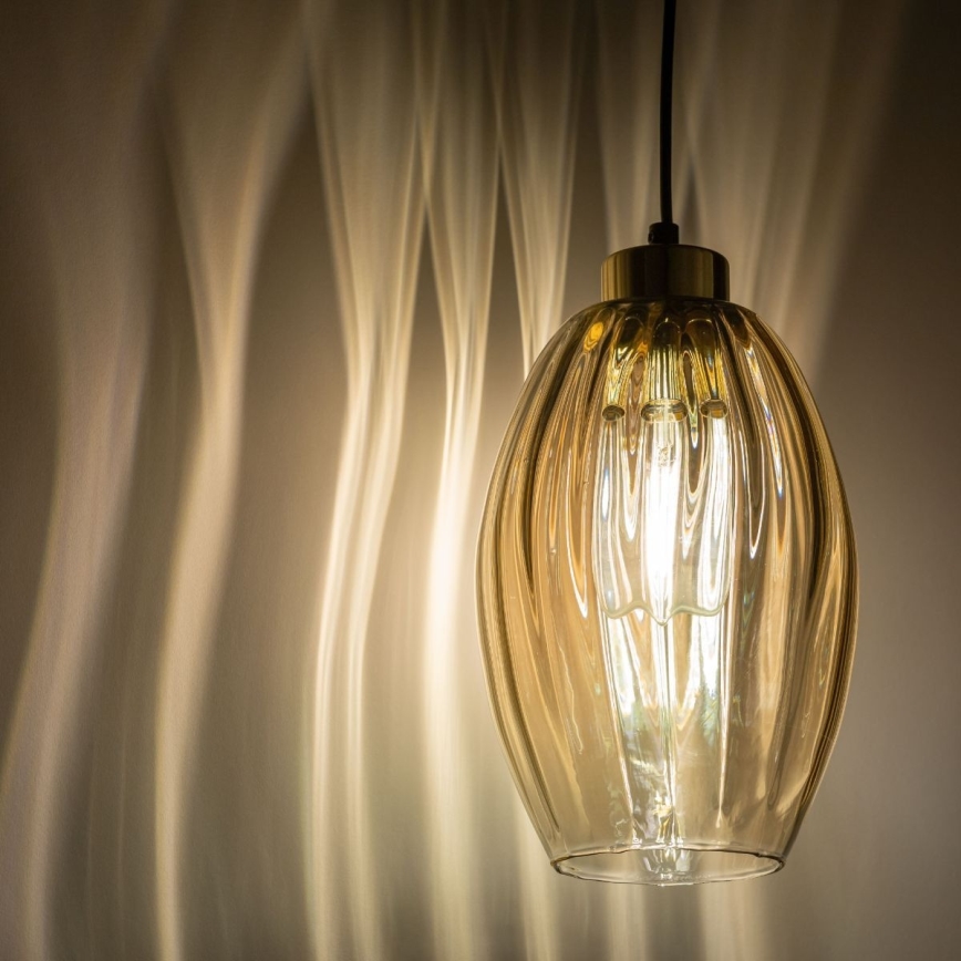 Pendellamp aan kabel SEBO 1xE27/15W/230V zwart/rookbeige