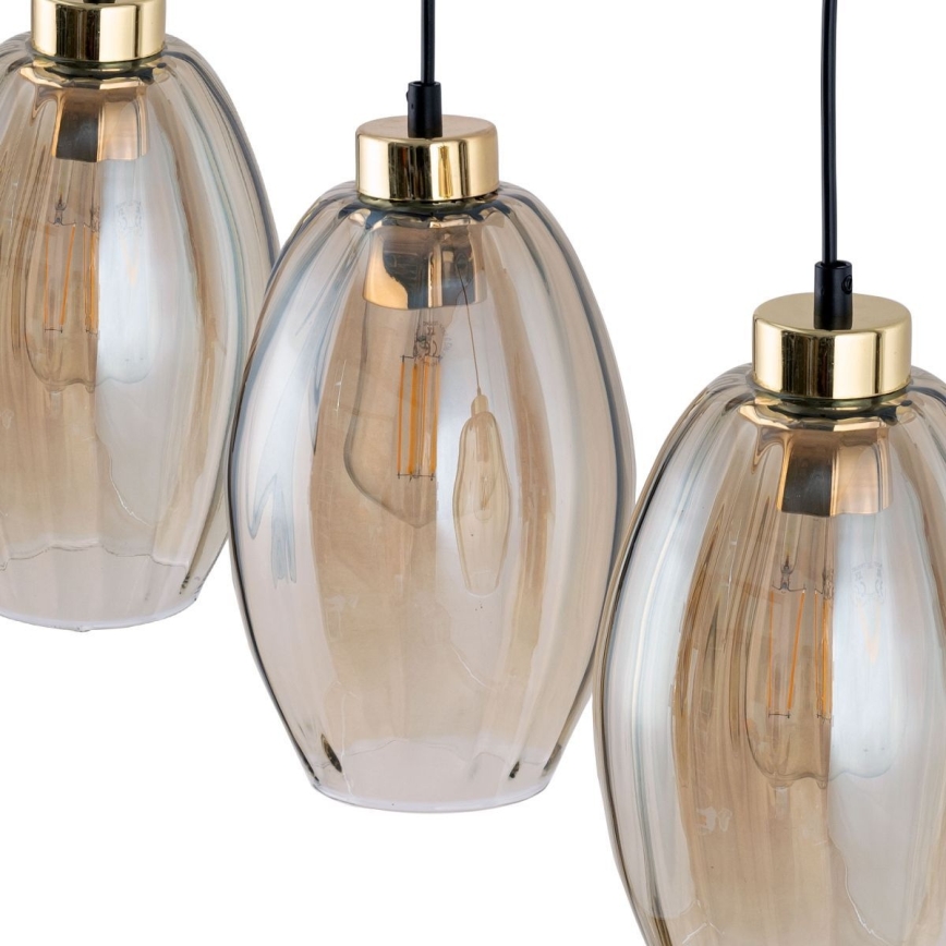 Pendellamp aan kabel SEBO 1xE27/15W/230V zwart/rookbeige