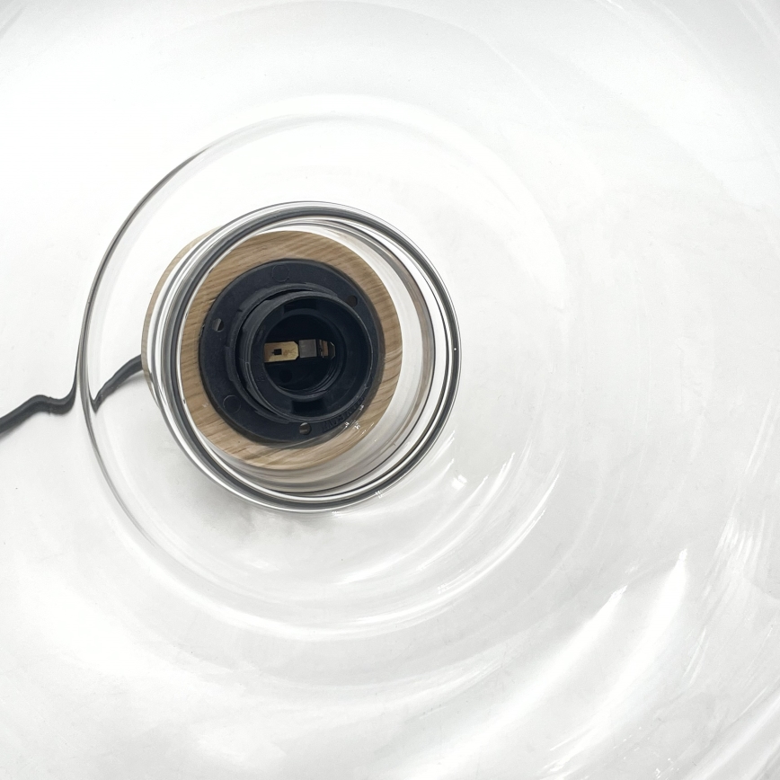 Pendellamp aan kabel SINGLE 1x E27/60W/230V Ø 28 cm eiken