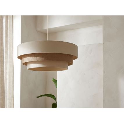Pendellamp aan kabel TRINITI 1x E27/60W/230V Ø 40 cm crème/beige