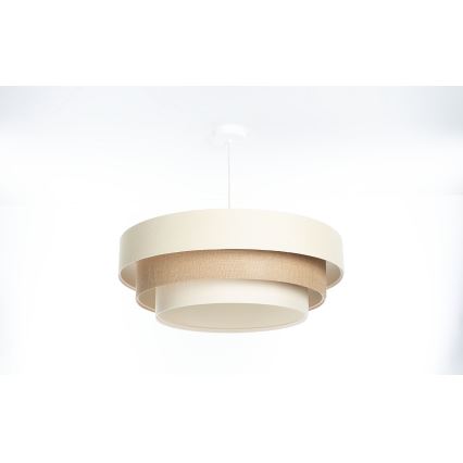 Pendellamp aan kabel TRINITI 1x E27/60W/230V Ø 40 cm crème/beige