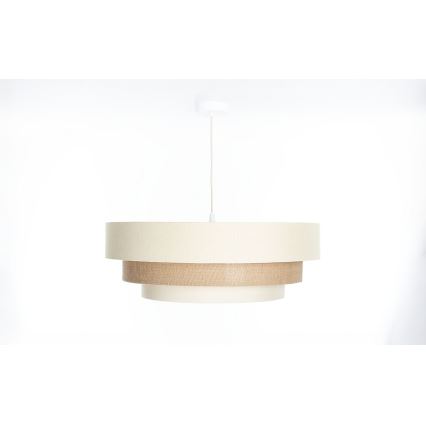 Pendellamp aan kabel TRINITI 1x E27/60W/230V Ø 40 cm crème/beige