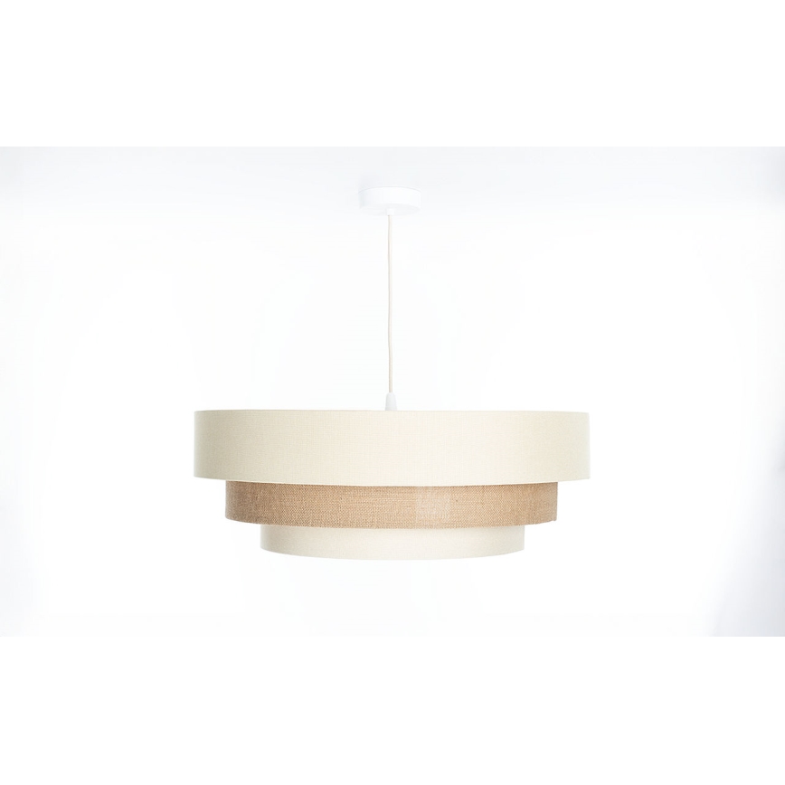 Pendellamp aan kabel TRINITI 1x E27/60W/230V Ø 40 cm crème/beige