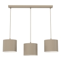 Pendellamp aan snoer ARDEN 3xE27/15W/230V beige