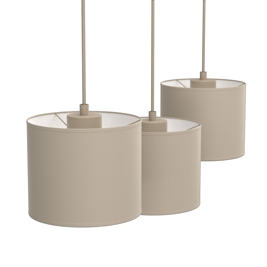 Pendellamp aan snoer ARDEN 3xE27/15W/230V beige