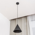 Pendellamp aan snoer ETNA II 1x E27/15W/230V Ø 25 cm zwart