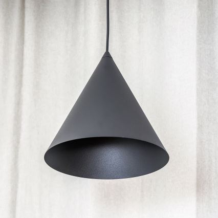 Pendellamp aan snoer ETNA II 1x E27/15W/230V Ø 25 cm zwart